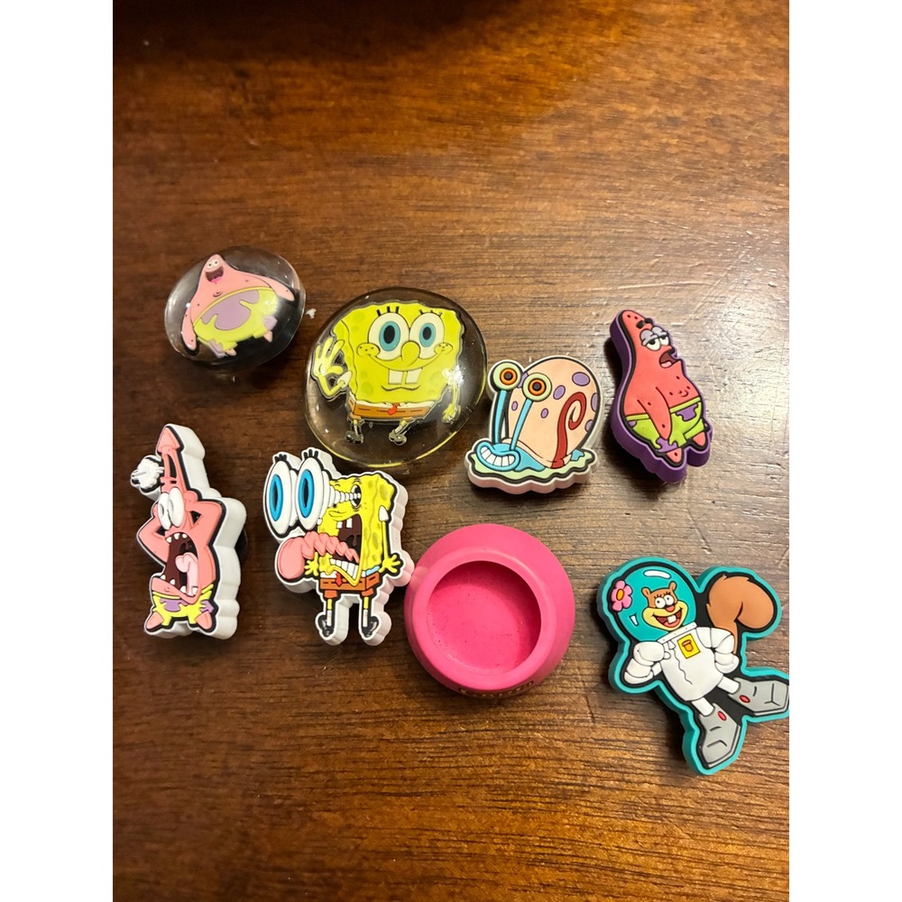 SpongeBob SquarePants Jibbitz Charms for Crocs Patrick Sandy Gary 8pc Set